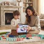 Kids Automated Domino Train Sorter & Building Toy Set