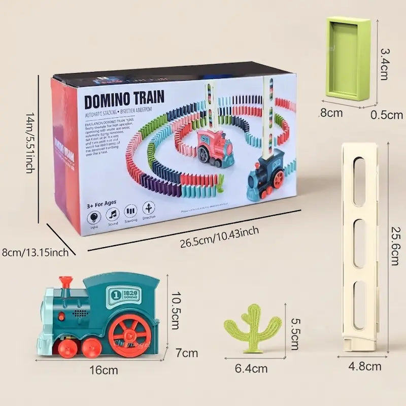 Kids Automated Domino Train Sorter & Building Toy Set