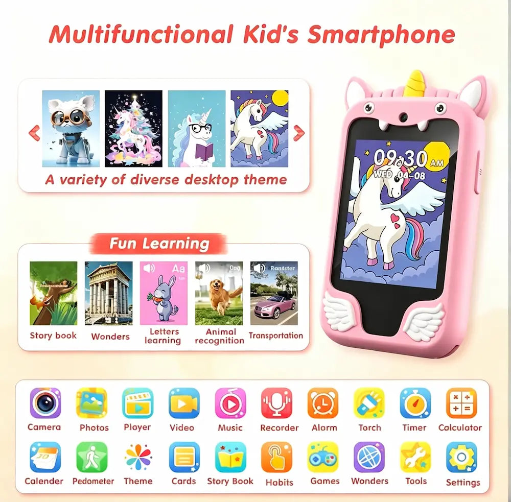 Educational Kids Smartphone Learning Toy with Touchscreen & Music