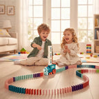 Kids Automated Domino Train Sorter & Building Toy Set