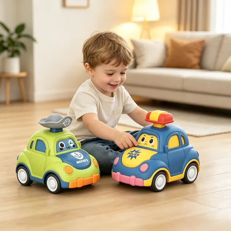 Cartoon Press & Go Toddler Toy Cars