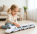 Kids DIY Electric High-Speed Train Set with Sound & Light