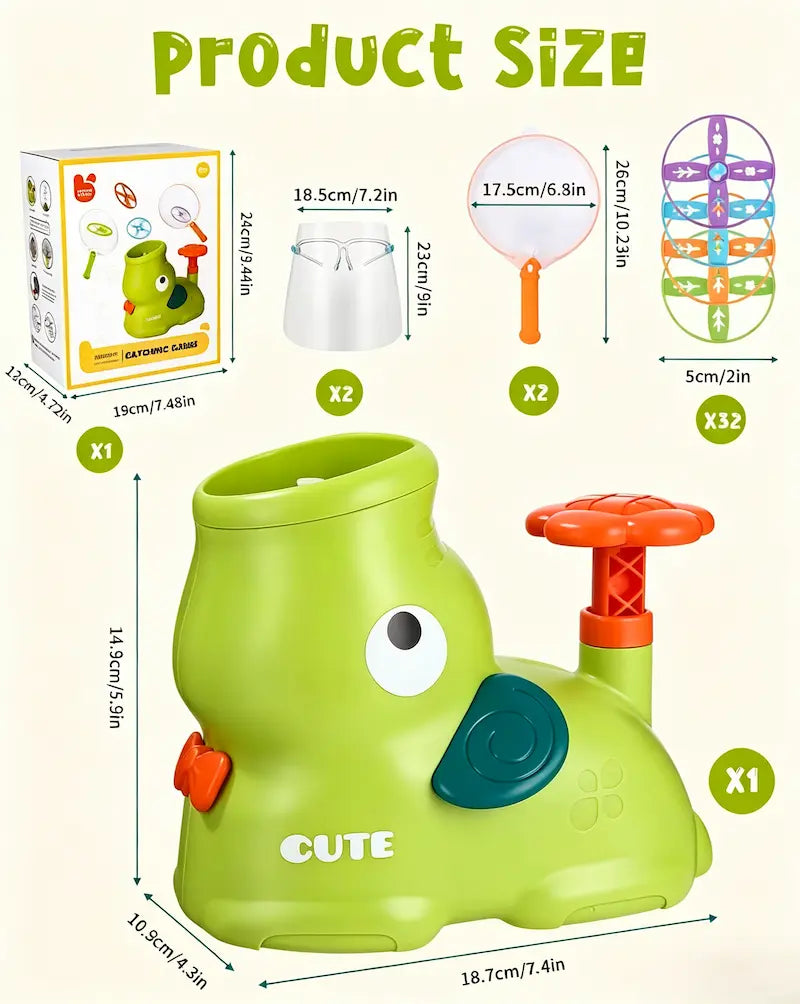 Kids Flying Disc Launcher & Catching Toy