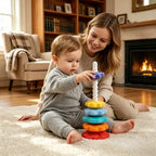 Rainbow Spinning Tower | Montessori Fine Motor Skill Toy