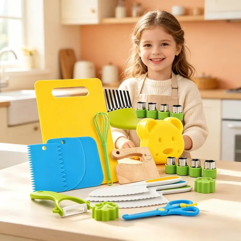 Safe Montessori Kitchen Tools Set for Kids