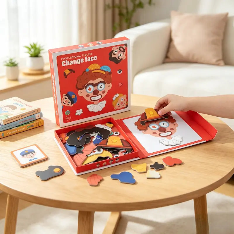Montessori Educational Emotion Puzzle & Face-Changing Toy for Kids