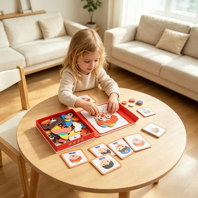 Montessori Educational Emotion Puzzle & Face-Changing Toy for Kids