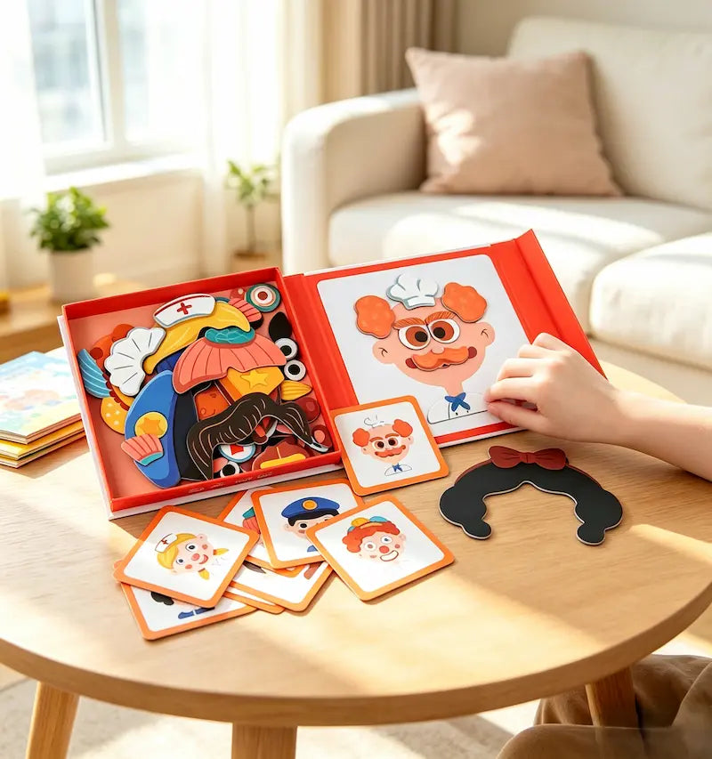 Montessori Educational Emotion Puzzle & Face-Changing Toy for Kids