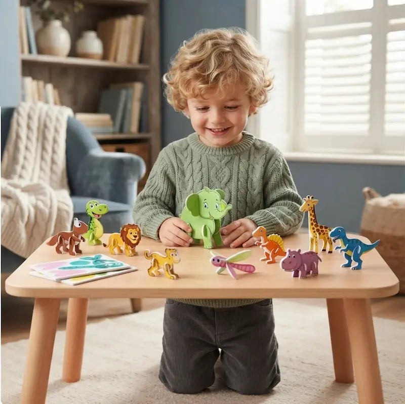 3D Cartoon DIY Assembly Puzzle Set for Kids