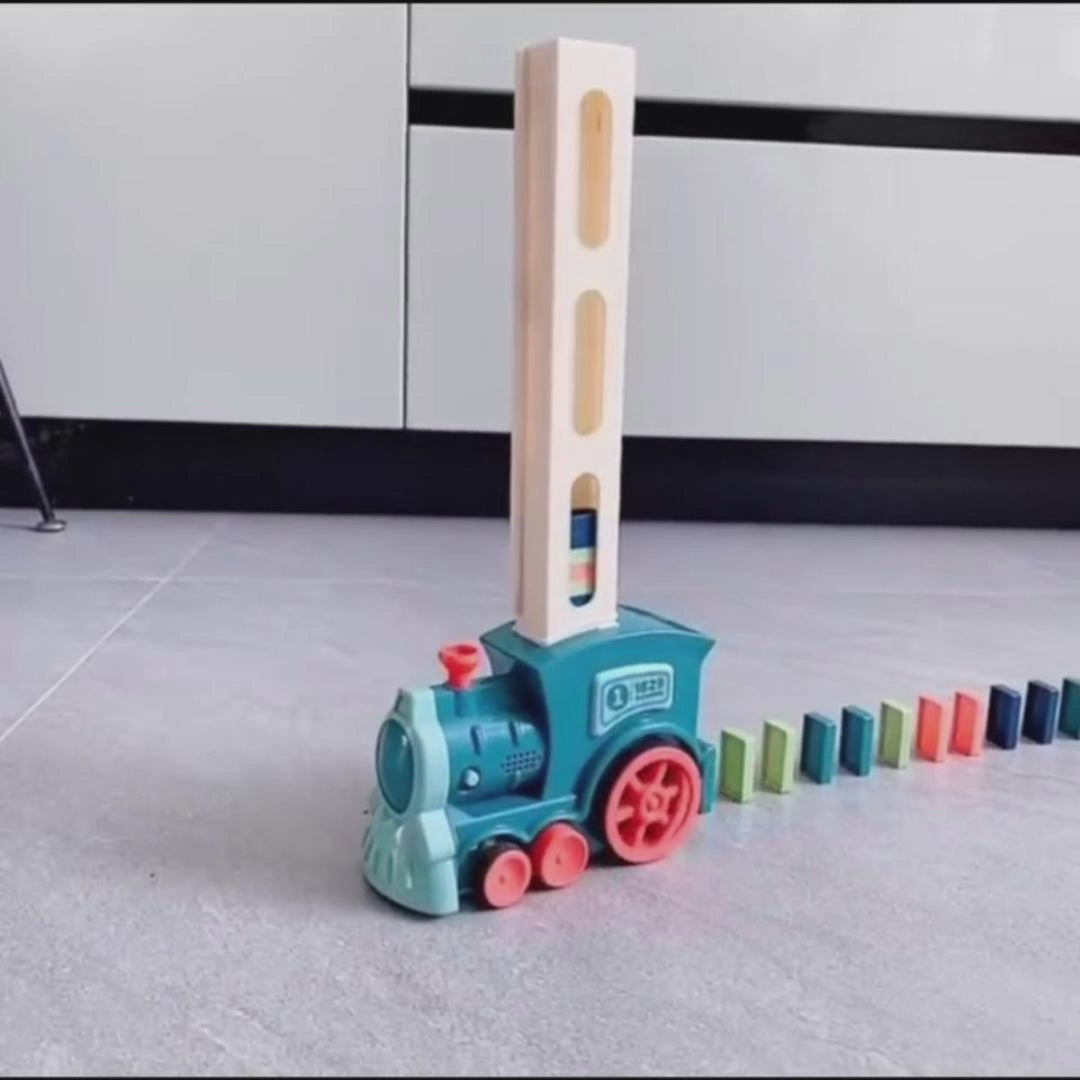 Kids Automated Domino Train Sorter & Building Toy Set